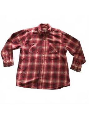 Schmidt Workwear Red Plaid Flannel Button-Up Shirt XL